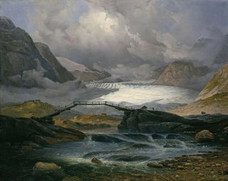 Glacier Nigardsbreen dans la vallée de Justedalen - Knud Baade — näkymä teoksesta