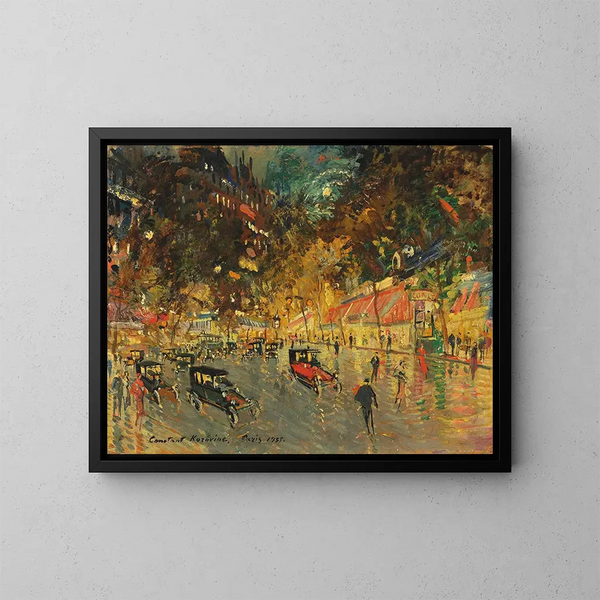Grands Boulevards Richelieu-Drouot - Konstantin Alexeïevitch Korovine — kehystetty taideteos seinällä