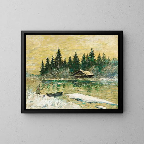 Kalastaja - Konstantin Alexeïevitch Korovine — kehystetty taideteos seinällä