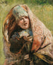 Portrait d'une paysanne, étude pour Minine, destinée aux habitants de Nijni Novgorod - Konstantin Egorovich Makovsky — näkymä teoksesta