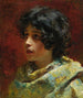 Portrait d'une jeune fille - Konstantin Egorovich Makovsky — näkymä teoksesta