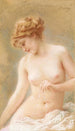 Alaston istuva - Konstantin Egorovich Makovsky — näkymä teoksesta