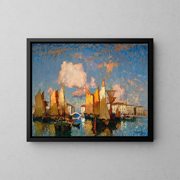 Chioggia - Konstantin Ivanovich Gorbatov — kehystetty taideteos seinällä