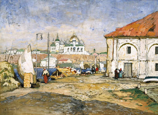Quai dans la vieille ville - Konstantin Ivanovich Gorbatov — näkymä teoksesta