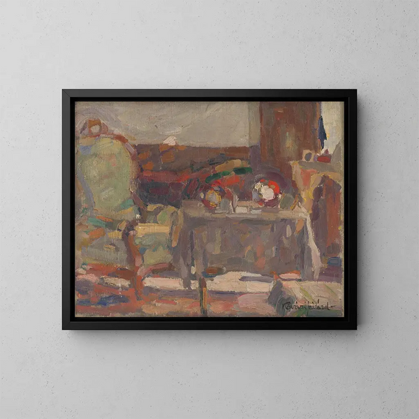 Sisämaalaus huoneesta - Konstantin Korovin — kehystetty taideteos seinällä
