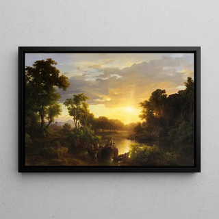 Kroly Mark - Italian Landscapes at Sunset Fishermen.webp