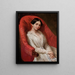 Portrait d'une dame en robe blanche - Ksawery Jan Kaniewski — kehystetty taideteos seinällä
