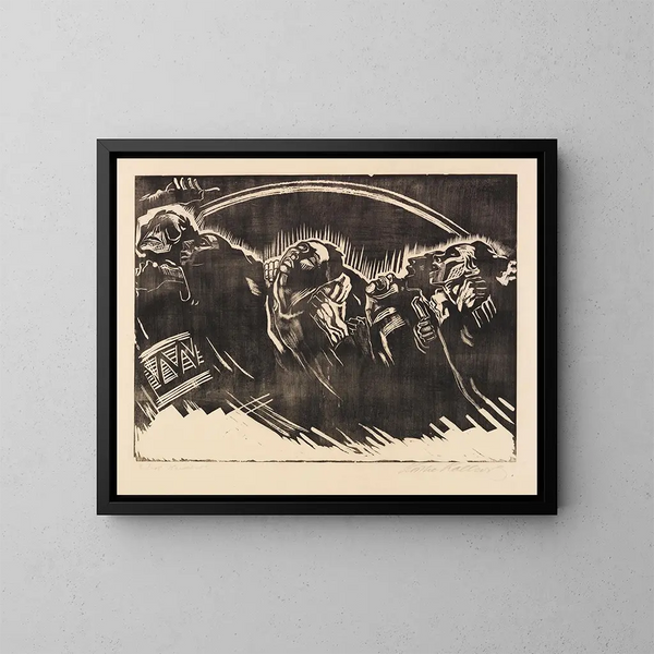 Les volontaires - Käthe Kollwitz — kehystetty taideteos seinällä