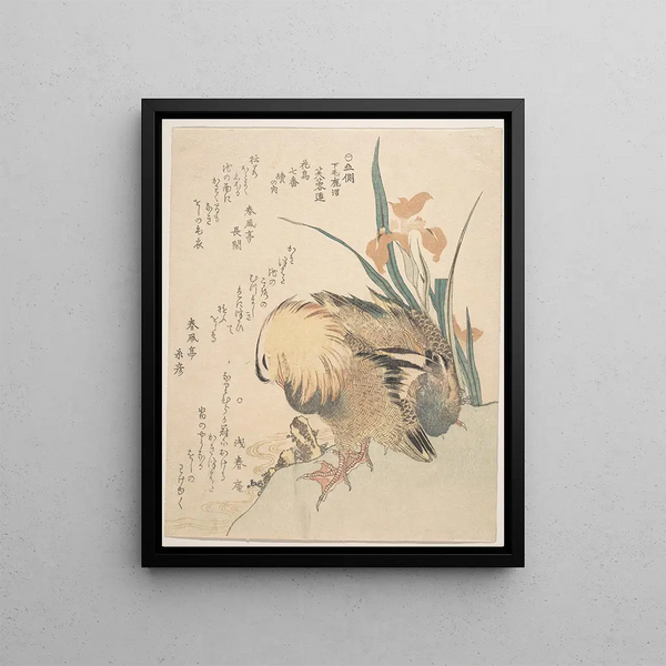 Kubo Shunman - Pair of Mandarin Ducks and Iris Flowers 2.webp