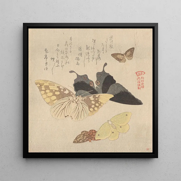 Maalaus Le Manuel de peinture de la nuée de papillons Guncho Gafu 4 - Kubo Shunman | Taidetuloste