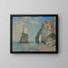 Maalauksen jäljennös Claude Monet'n L:n Aiguille ja Avalin jyrkänne