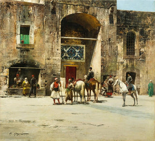 L'Arrêt de la caravane - Victor Huguet