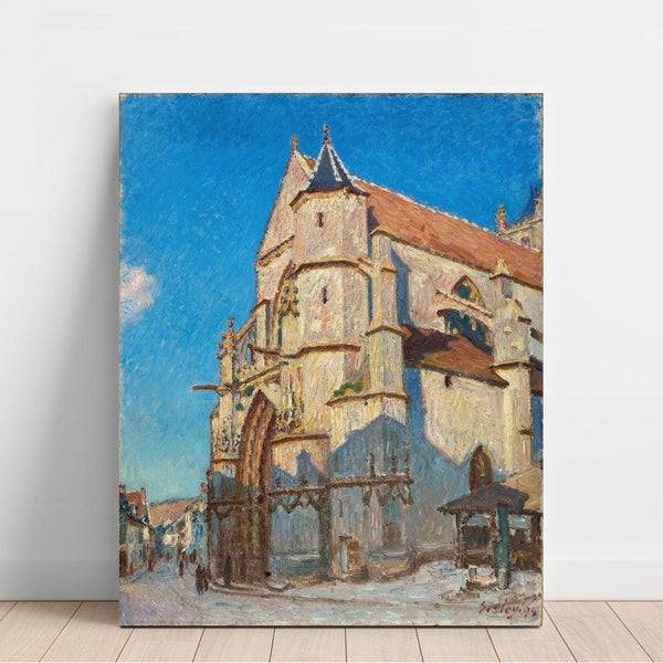 Maalauksen jäljennös Moretin kirkosta (Le Soir) - Alfred Sisley