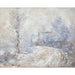 Maalauksen jäljennös Givernyn sisäänkäynnin maalaus lumisateessa - Claude Monet