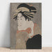 Näyttelijä Matsumoto Yonesaburō roolissa Shinobu, poseeraen courtesan Kewaizaka no Shōshō, näytelmässä "Kostoiden tarinoiden sekoitus" - Tōshūsai Sharaku