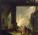 La Blanchisserie - Hubert Robert — näkymä teoksesta