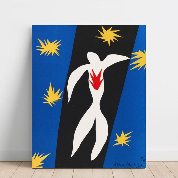 Maalauksen jäljennös La Chute d’Icare - Henri Matisse
