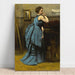 Maalauksen jäljennös La Dame en bleu de Jean-Baptiste-Camille Corot