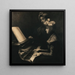 La Leçon de piano - Firmin Baes — kehystetty taideteos seinällä