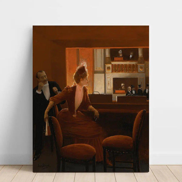 Maalauksen jäljennös La Loge - Jean Béraud
