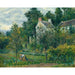 Maalauksen jäljennös La Maison Rondest et son jardin à l'Hermitage, Pontoise - Camille Pissarro