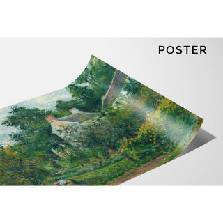 La Maison Rondest et son jardin à l'Hermitage, Pontoise - Camille Pissarro | Reproduction Tableau Décoration murale affiche copie