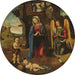 La Nativité avec le Saint Enfant Jean - Piero di Cosimo — esillä sisätilassa