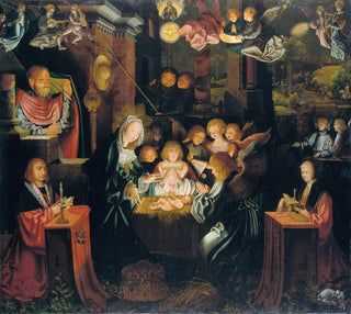 La Nativité avec les donateurs Pierre von Clapis et Béla Bonenberg - Barthel Bruyn l'Ancien