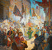 La Procession du Mahmal à travers les rues du Caire - Ludwig Deutsch — näkymä teoksesta