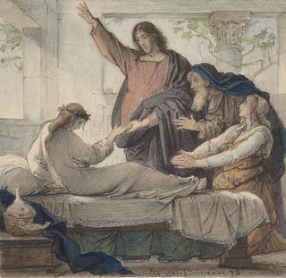 La Résurrection de la Fille de Jaïrus - Eduard Julius Friedrich Bendemann