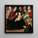 La Sainte Famille avec Quatre Saints et une Donatrice - Antonio Rimpatta — kehystetty taideteos seinällä
