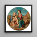 Maalauksen jäljennös La Sainte Famille avec le Saint Enfant Jean-Baptiste - École toscane