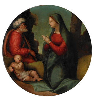 La Sainte Famille avec le Saint Enfant Jean-Baptiste - École toscane