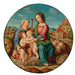 Maalauksen jäljennös La Sainte Famille avec le Saint Enfant Jean-Baptiste - École toscane