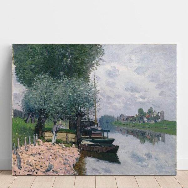 Maalauksen jäljennös La Seine près de Bougival - Alfred Sisley