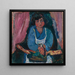 La Servante en bleu - Cham Soutine — kehystetty taideteos seinällä