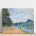 Maalauksen jäljennös La Tamise avec Hampton Church - Alfred Sisley