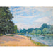 Maalauksen jäljennös La Tamise avec Hampton Church - Alfred Sisley