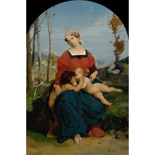 La Vierge, L'Enfant Jésus et Saint Jean - Jean-Léon Gérôme | Reproduction Tableau Décoration murale affiche copie