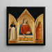 La Vierge Marie avec les saints Thomas d'Aquin et Paul - Bernardo Daddi — kehystetty taideteos seinällä
