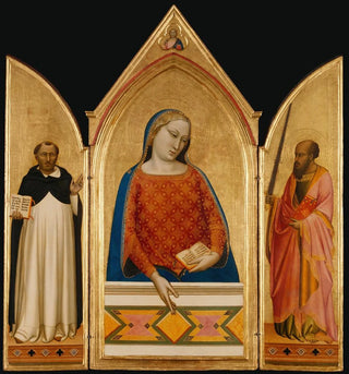La Vierge Marie avec les saints Thomas d'Aquin et Paul - Bernardo Daddi