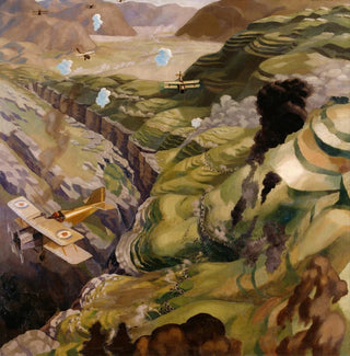 La destruction du transport turc dans le ravin du Wadi Fara, Palestine - Sydney W Carline
