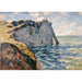 Maalauksen jäljennös La falaise d'Aval, Étretat - Claude Monet