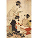 Maalauksen jäljennös Calligraphy Lesson - Kitagawa Utamaro
