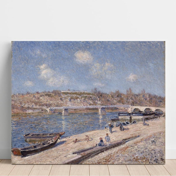 Maalauksen jäljennös La plage à Saint-Mammès - Alfred Sisley