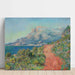 Maalauksen jäljennös Punainen tie lähellä Mentonia - Claude Monet