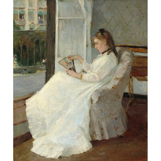 La sœur de l'artiste à la fenêtre - Berthe Morisot | Reproduction Tableau Décoration murale affiche copie