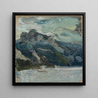 Lac Traun avec femme grecque endormie - Richard Gerstl
