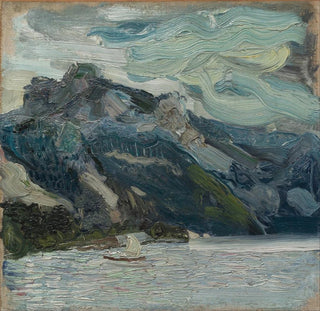 Lac Traun avec femme grecque endormie - Richard Gerstl