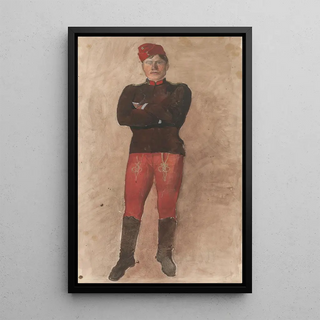 Ladislav Mednynszky - Standing soldier with folded arms.webp